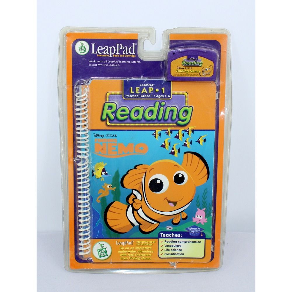 LeapFrog LeapPad Leap 1 Finding Nemo Reading Book and Cartridge New Sealed